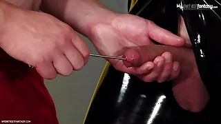 Hot boy loves CBT, jingling added to control! Turns him on SO MUCH!